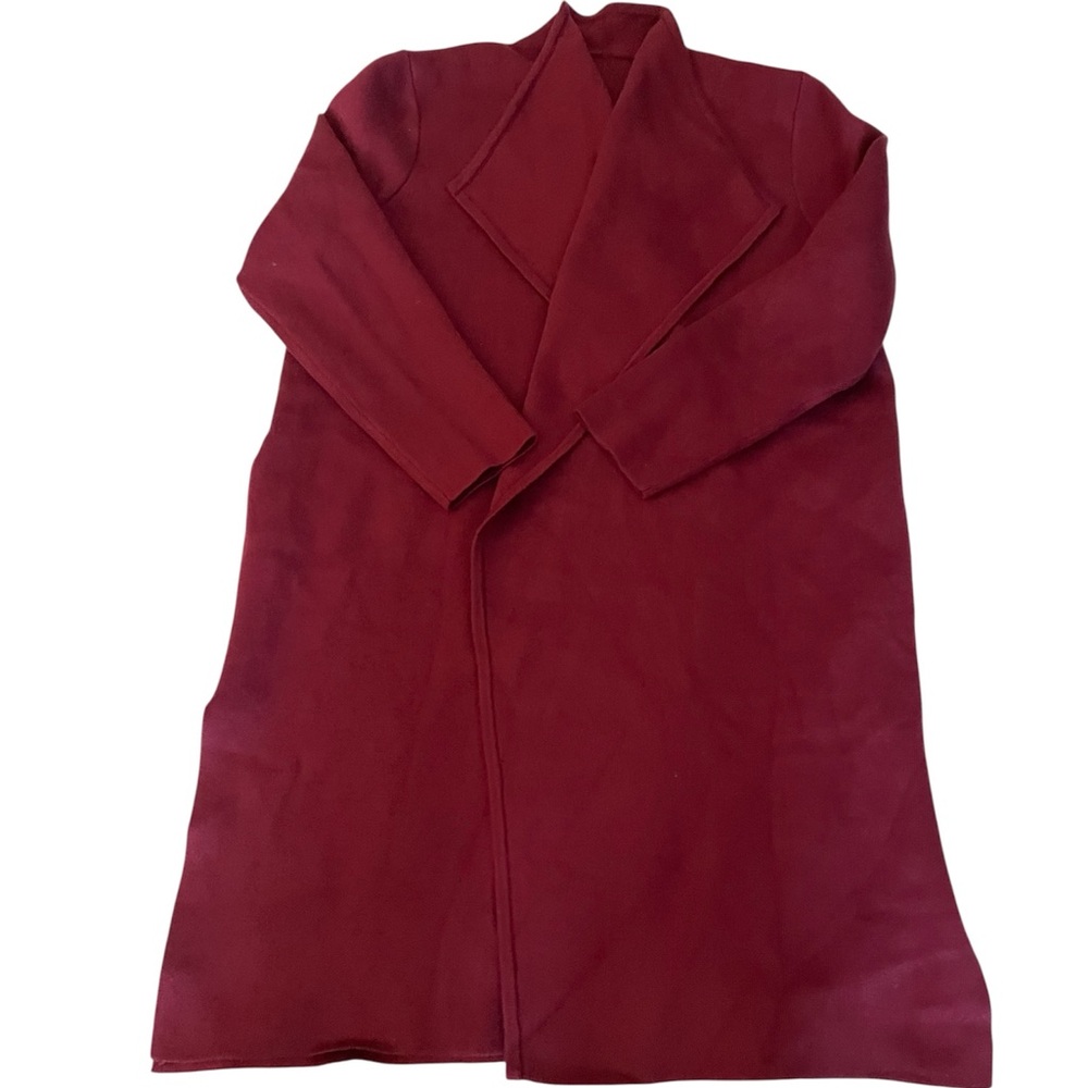 Burgundy Knit Open Cardigan Large - Picture 6 of 9